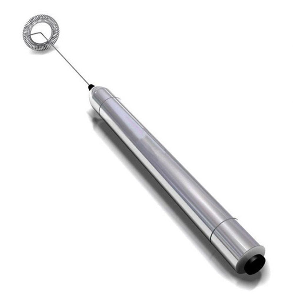 Milk Frother Handheld Electric Milk Foamer Portable Mini Mixer Machine Stainless Steel Touch Handheld Espresso Mixer Battery Operated Frother Coffee Stirrer Maker for Hot Chocolate Coffee Kemu |Fashion Home Kitchen Beauty