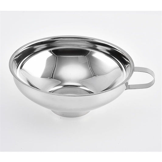 Stainless Steel Wide Mouth Funnel Rust Resistant Canning Funnel Kitchen Cooking Jars Funnel with Handle for Liquids and Solids (small size) Kemu |Fashion Home Kitchen Beauty