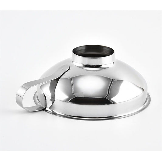 Stainless Steel Wide Mouth Funnel Rust Resistant Canning Funnel Kitchen Cooking Jars Funnel with Handle for Liquids and Solids (small size) Kemu |Fashion Home Kitchen Beauty