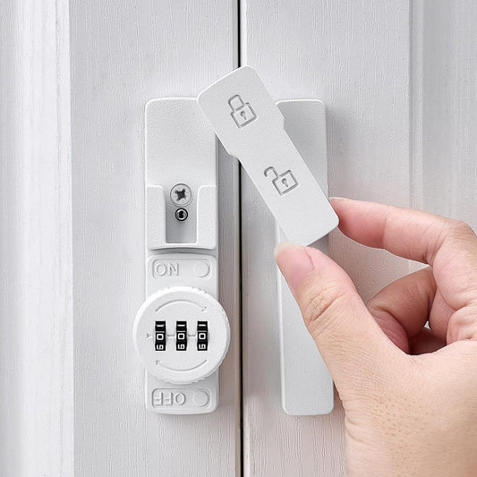 White 180 Degree Barn Door Lock,Mechanical Password Lock,3 Digit Password Keyless,Flip Latch with Combination,Protect Privacy,for Barn Door,Cabinets,Windows,Garden,Bathroom Kemu |Fashion Home Kitchen Beauty