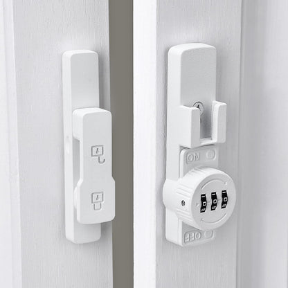 White 180 Degree Barn Door Lock,Mechanical Password Lock,3 Digit Password Keyless,Flip Latch with Combination,Protect Privacy,for Barn Door,Cabinets,Windows,Garden,Bathroom Kemu |Fashion Home Kitchen Beauty