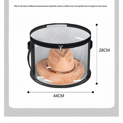 2PCS Extra Large Clear Hat Organizer for Travel and Wardrobe, Holds up to 7 Hats, Round Hat Box Storage for Women & Men,Large Capacity Cowboy Hat Organizer(Black) Kemu |Fashion Home Kitchen Beauty