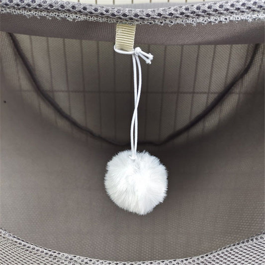 Cat cage hammock with ball, adjustable soft pet bed set for hanging, suitable for cats, ferrets, puppies, rabbits or small pets, indoor pets, suitable for all seasons（grey S） Kemu |Fashion Home Kitchen Beauty