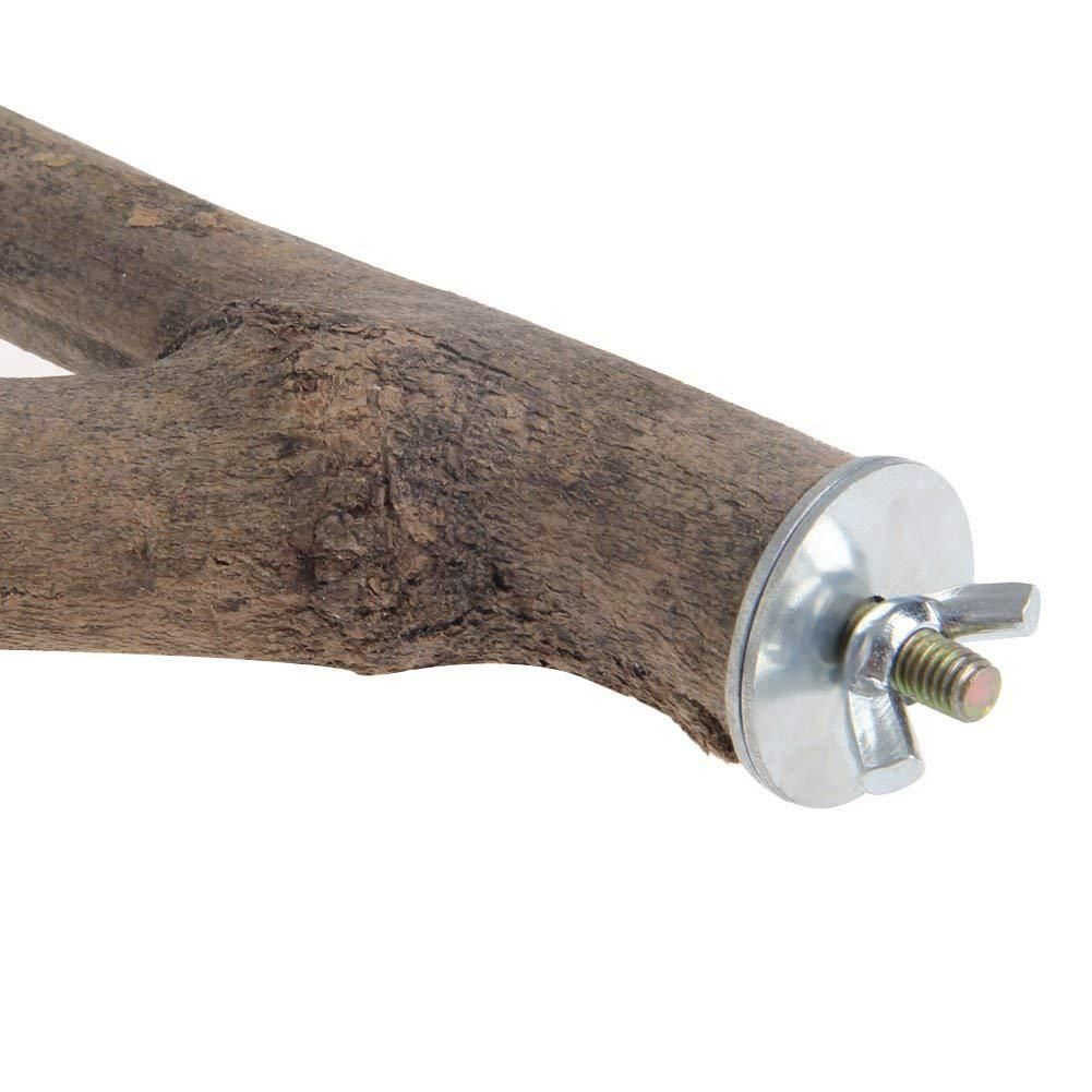 2 pieces of parrot habitat natural bird bracket grinding claws climbing wooden cage accessories and toys, suitable for long tailed parrots, love birds, parrots, parrots, and finches (15cm) Kemu |Fashion Home Kitchen Beauty