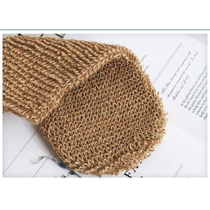 Jute Bath Gloves for Skin Exfoliation, Washcloth for Body Scrub and Cleansing - Good for Men and Women - Set of 4 Wash Mittens