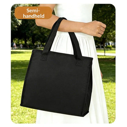 Black Lunch Bag for Men - Lunch Bag with Zipper Tote Bag for Women Simple Lunch Box Reusable Insulated (Black small） Kemu |Fashion Home Kitchen Beauty