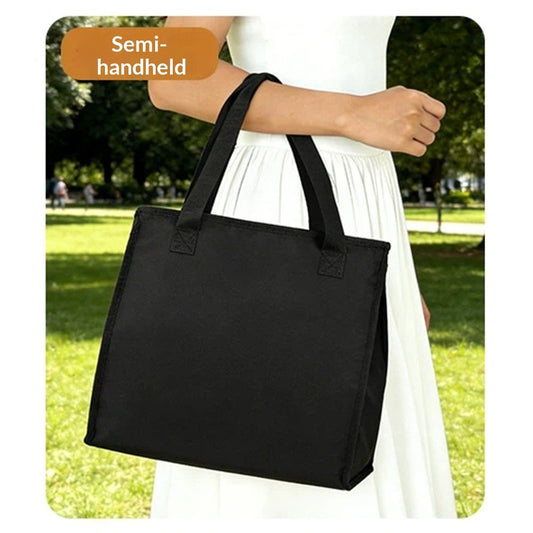Black Lunch Bag for Men - Lunch Bag with Zipper Tote Bag for Women Simple Lunch Box Reusable Insulated (Black small） Kemu |Fashion Home Kitchen Beauty
