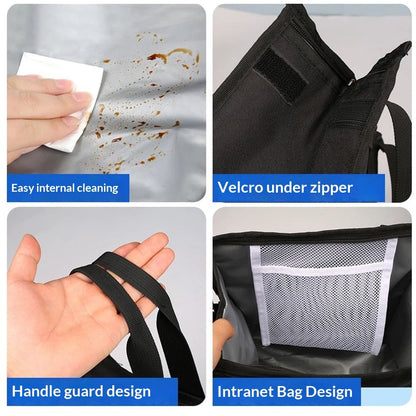 Black Lunch Bag for Men - Lunch Bag with Zipper Tote Bag for Women Simple Lunch Box Reusable Insulated (Black small） Kemu |Fashion Home Kitchen Beauty