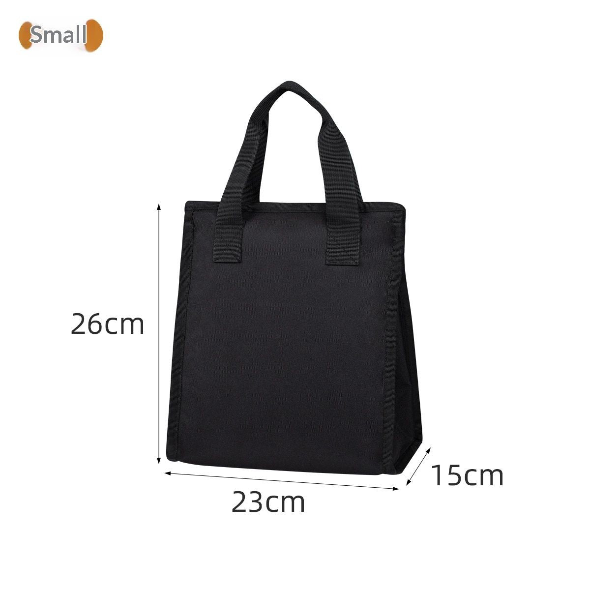 Black Lunch Bag for Men - Lunch Bag with Zipper Tote Bag for Women Simple Lunch Box Reusable Insulated (Black small） Kemu |Fashion Home Kitchen Beauty