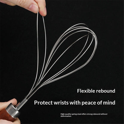Egg Whisk: Stainless Steel Kitchen Cooking Wire Balloon Wisk,Manual Baking Tool  for Hand Mixing, Blending Sauce (silvery 22*4.5cm)
