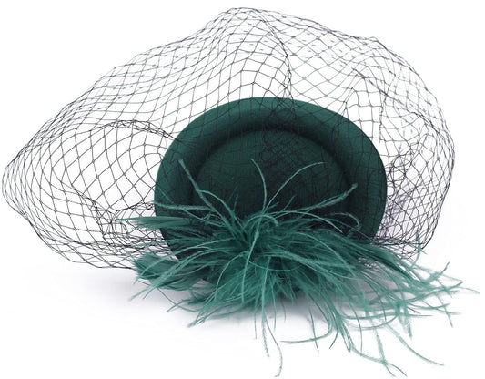 Womens Fascinators Hats Vintage  Hat  Hat Cocktail Tea Party Headwear with Veil for Girls and Women（Green） Kemu |Fashion Home Kitchen Beauty