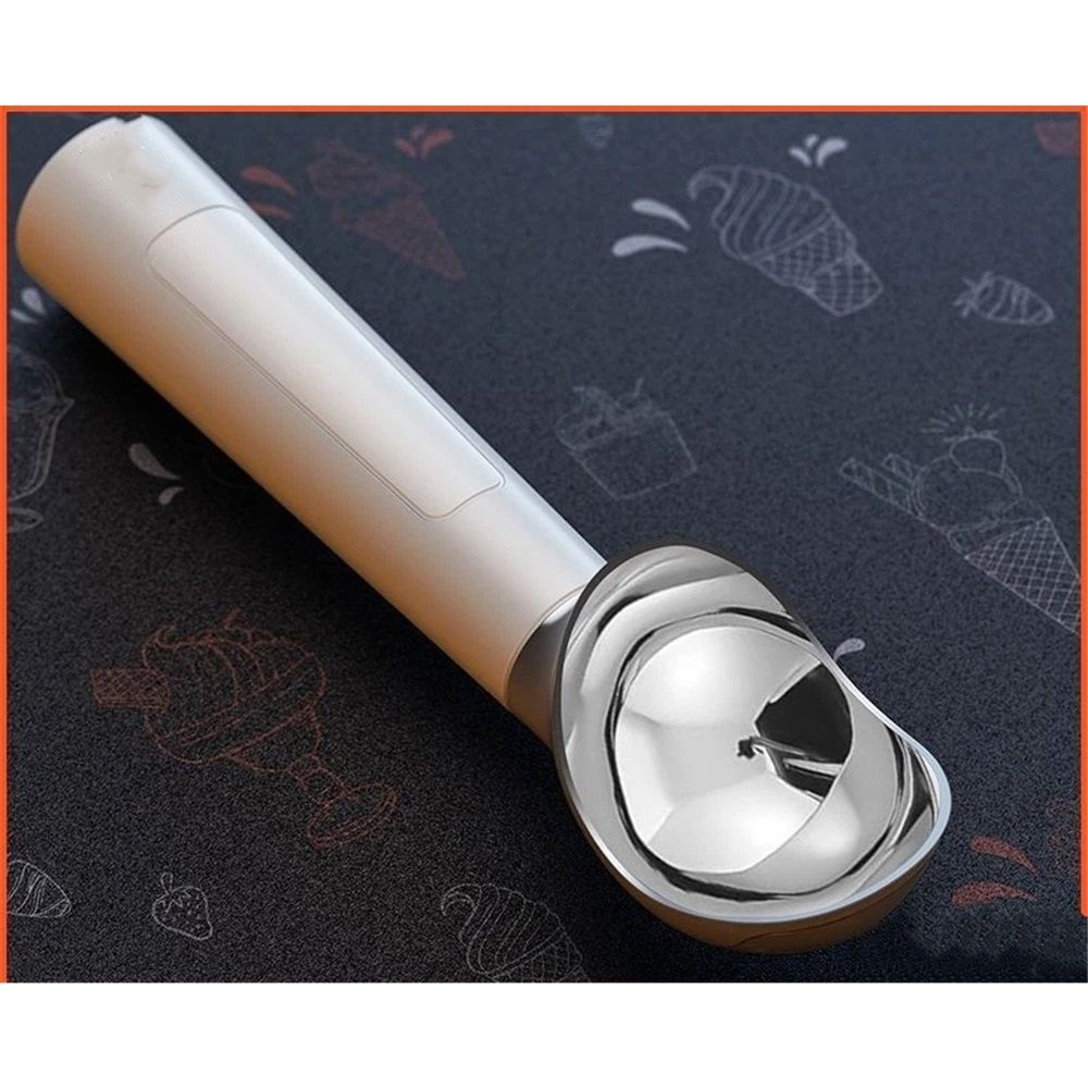 Heated Ice Cream Scoop Rechargeable, Electric Warming Ice Cream Scooper with LED Display, Heats to 158°F for Hard Ice Cream, Easy for Seniors & Kids (White） Kemu |Fashion Home Kitchen Beauty