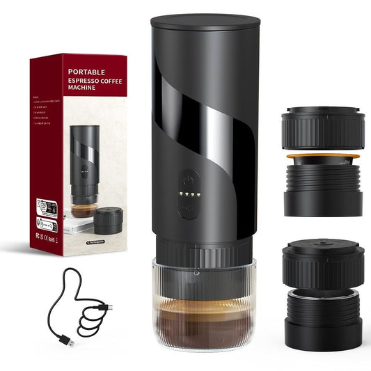 Portable Espresso Machine - Travel Espresso Maker for Both Coffee Ground & Capsules - Battery Powered Coffee Maker - Portable Coffee Maker for Travel, Camping, Home, Office, RV Kemu |Fashion Home Kitchen Beauty
