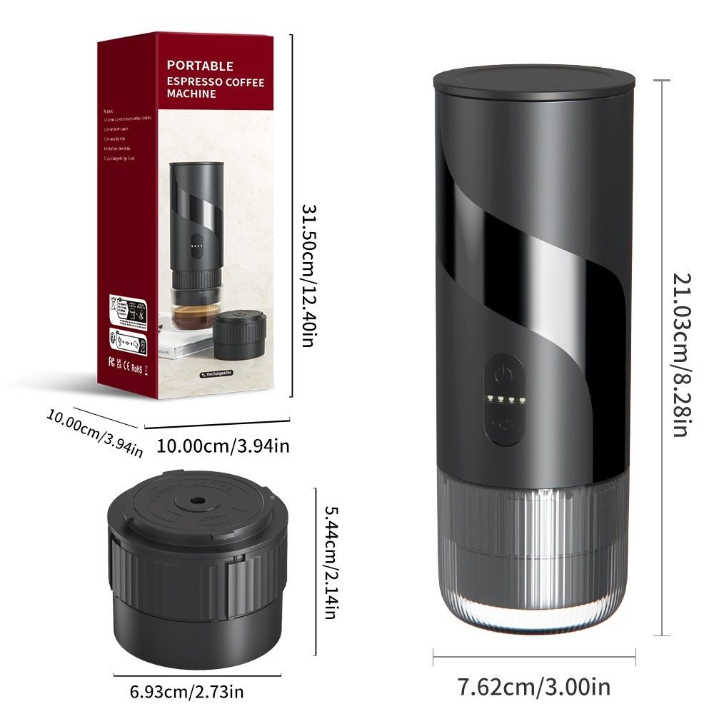 Portable Espresso Machine - Travel Espresso Maker for Both Coffee Ground & Capsules - Battery Powered Coffee Maker - Portable Coffee Maker for Travel, Camping, Home, Office, RV Kemu |Fashion Home Kitchen Beauty