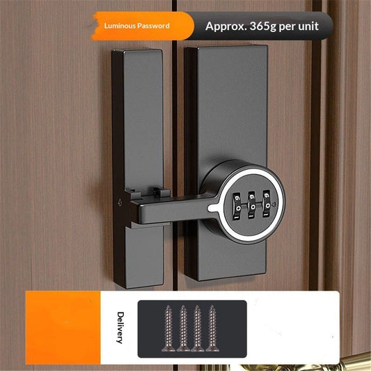Black (Luminous) 180 Degree Barn Door Lock, 3 Digit Password Keyless, Mechanical Password Lock,Flip Latch with Combination,for Barn Door,Sliding Door, Windows, Cabinets, Garden, Bathroom Kemu |Fashion Home Kitchen Beauty