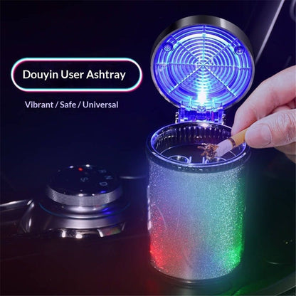 2 pack Car Ashtray Portable Smoke Cup Holder Home Cigarette Ash Tray with Colorful LED Light,Ideal for Truck Office Auto Kemu |Fashion Home Kitchen Beauty