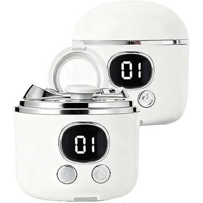 Electric Nail Clipper【Magnifier Assistance】Clear Vision, Precise Trimming (White)(Suitable for Families,Seniors)
