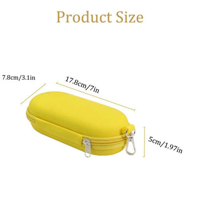 Double Eyeglasses Case, Dual Glasses Sunglasses Organizer with Zipper Closure, Eyewear Storage Box for Men Women Travel（yellow,not eyeglasses） Kemu |Fashion Home Kitchen Beauty