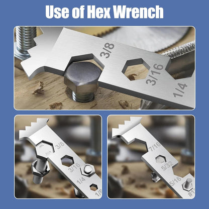 2-in-1 Paver Removal Tool with Hex Wrench, 2 Pcs Set Paver Puller Tool with Double Joint Scraper, Micro-Tooth Groove & Non-Slip Handle for Removing Pavers, Bricks, Blocks & Tightening Hex Nuts Kemu |Fashion Home Kitchen Beauty