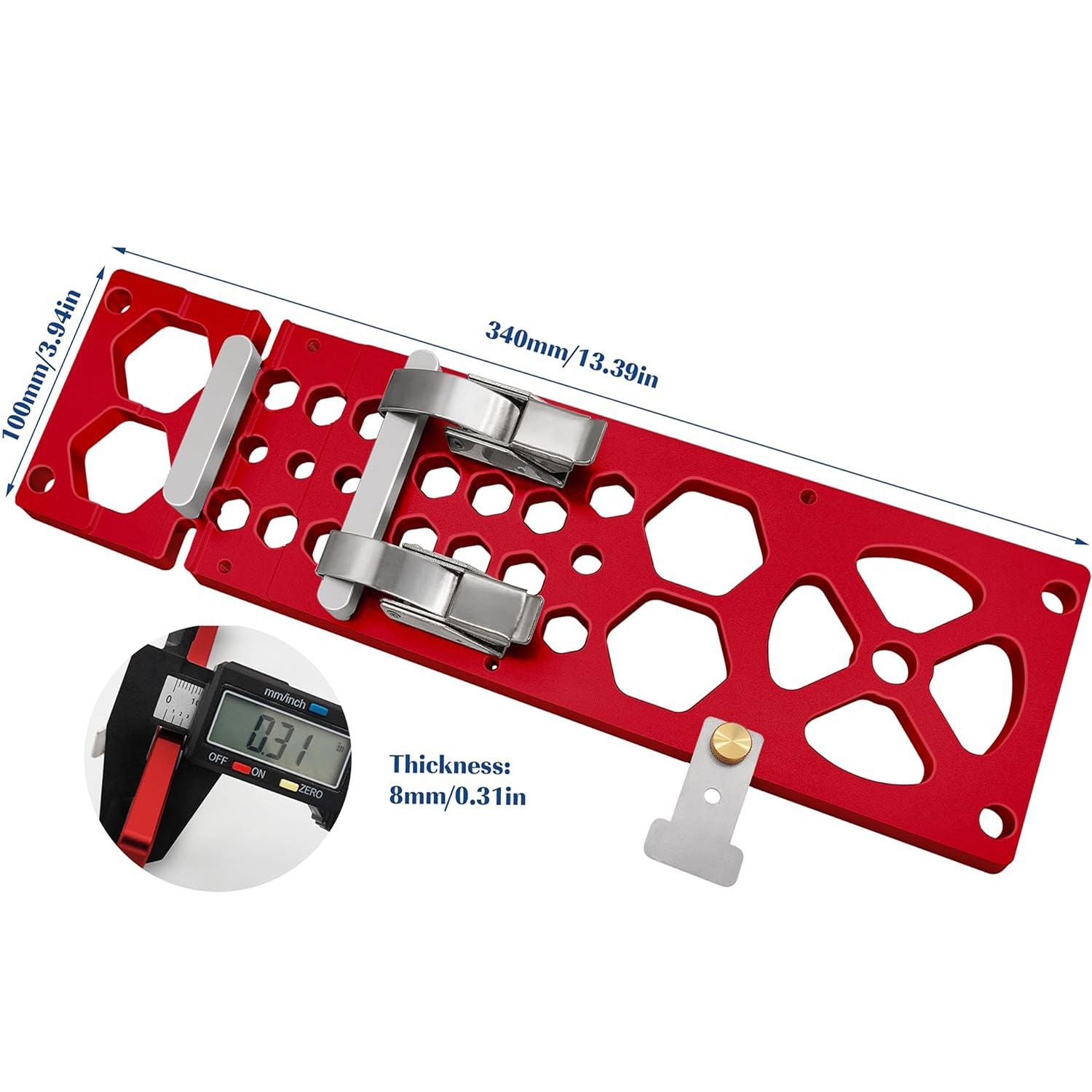 340mm Track Saw Square Right Angle Circular Saw Guide Rail Angle Stop Accessories,Woodworking 90 Degree Track Stop Square Cutting Board (Red) Kemu |Fashion Home Kitchen Beauty
