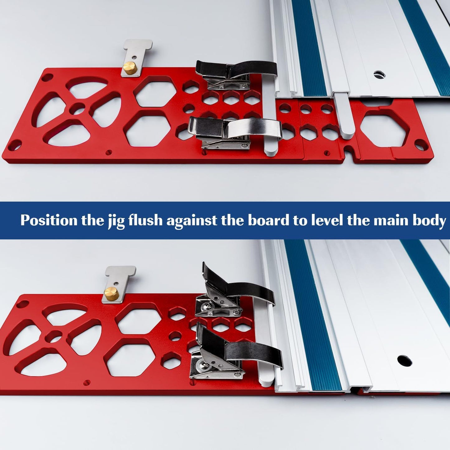340mm Track Saw Square Right Angle Circular Saw Guide Rail Angle Stop Accessories,Woodworking 90 Degree Track Stop Square Cutting Board (Red) Kemu |Fashion Home Kitchen Beauty