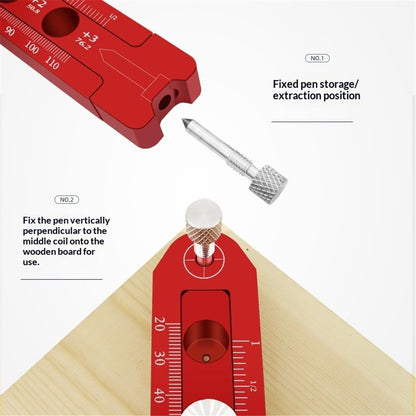 Woodworking Compass Scriber, Portable Aluminum Alloy Woodworking Compass Tool, Adjustable Metric/Inch Arc Drawing Ruler Circle Drawing Ruler Marking Gauge Circle Marking Tool (mini) Kemu |Fashion Home Kitchen Beauty