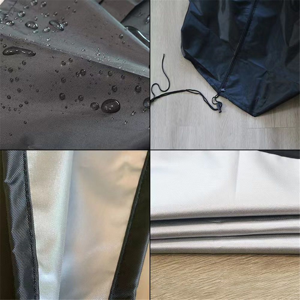 Outdoor Pizza Oven Cover - Black Weather Resistant Dustproof BBQ Rain Cover for Wood/Charcoal Fired Pizza Oven (165x65x45cm)