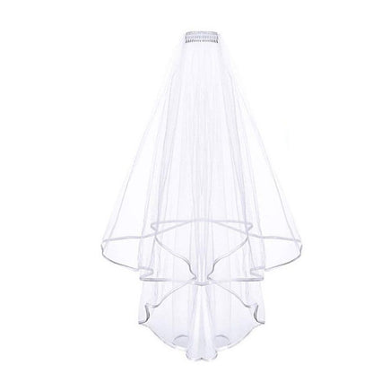 2 pack Wedding Veil,Bridal Veil,Veils for Women Wedding, White Bridal Veils with Comb,Tulle Veils for Brides Kemu |Fashion Home Kitchen Beauty