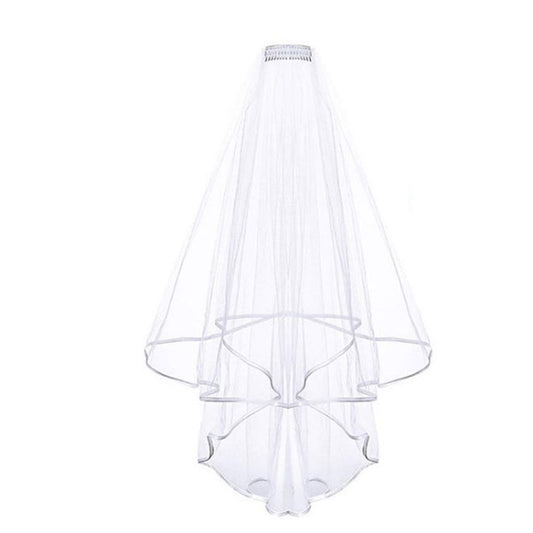 2 pack Wedding Veil,Bridal Veil,Veils for Women Wedding, White Bridal Veils with Comb,Tulle Veils for Brides Kemu |Fashion Home Kitchen Beauty