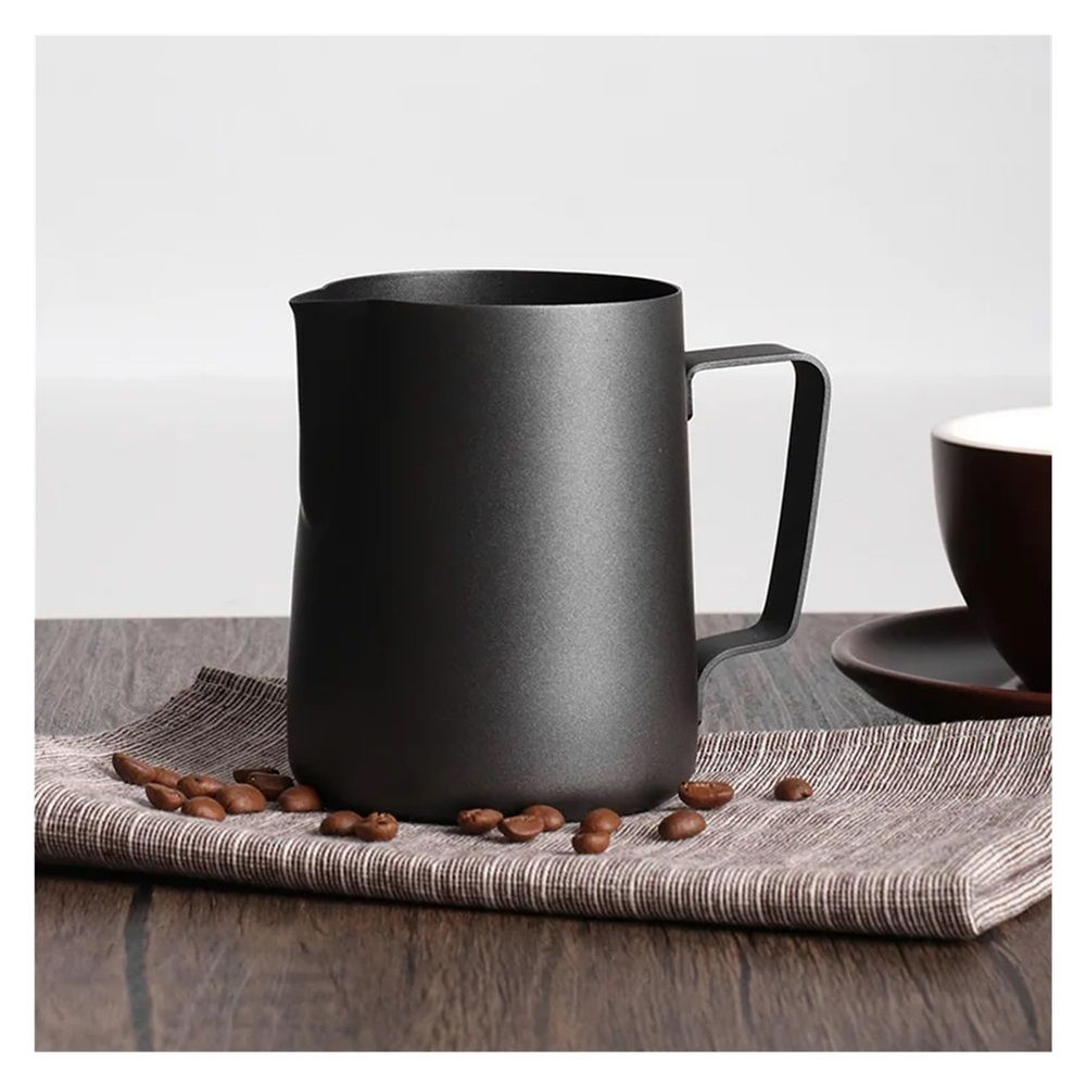12 oz Milk Frothing Pitcher – Frother Cup with Drip Resistant Spout - Latte Art Pitcher for Cappuccino Espresso Barista, Home & Commercial Use（black） Kemu |Fashion Home Kitchen Beauty
