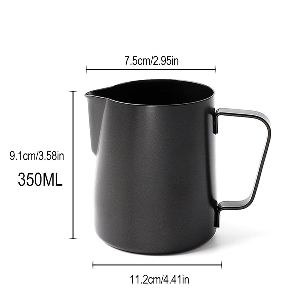 12 oz Milk Frothing Pitcher – Frother Cup with Drip Resistant Spout - Latte Art Pitcher for Cappuccino Espresso Barista, Home & Commercial Use（black） Kemu |Fashion Home Kitchen Beauty