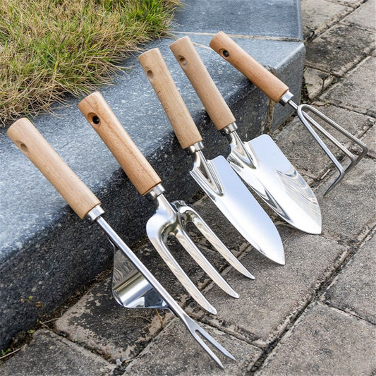 Weed Puller Tool, 5 Piece Stainless Steel Heavy Duty Weeding Tool, Weed Puller, Crack Weeder Tool, Weed Remover Tool with Ergonomic Wooden Handle, Gardening Gifts for Women Kemu |Fashion Home Kitchen Beauty