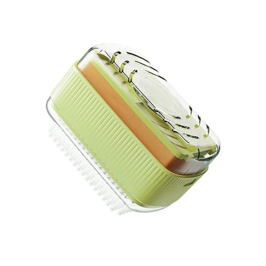 2 pack Rolling Soap Box for Laundry,Hands Free Foaming, Multifunctional Soap Box Scrubber & Storage Dispenser,Portable Bar Dispenser Brush for Laundry, Home & Travel KeepsSoap Dry & Hygienic (Green) Kemu |Fashion Home Kitchen Beauty