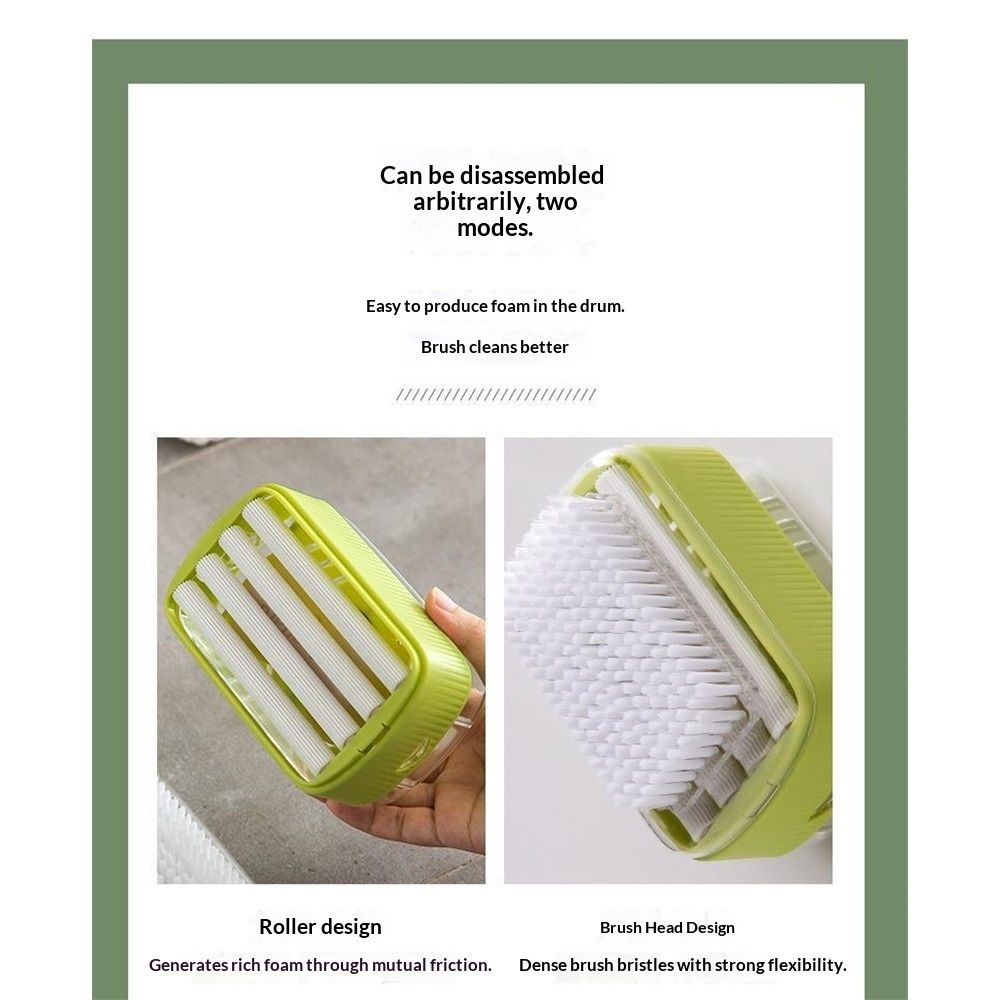 2 pack Rolling Soap Box for Laundry,Hands Free Foaming, Multifunctional Soap Box Scrubber & Storage Dispenser,Portable Bar Dispenser Brush for Laundry, Home & Travel KeepsSoap Dry & Hygienic (Green) Kemu |Fashion Home Kitchen Beauty