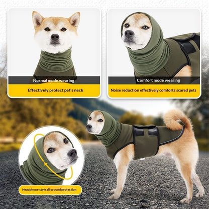 Dog Anxiety Jacket, Dog Shirt with Turtleneck, Breathable Calming Vest, Indoor and Outdoor Separated Pet Jacket (outdoor Green, Small) Kemu |Fashion Home Kitchen Beauty