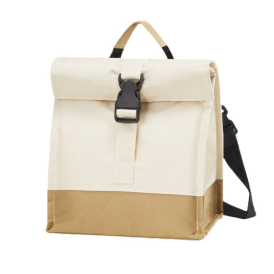 Insulated Lunch Bag Rolltop Lunch Box Medium Lunch Cooler Tote for Women, Girls, Teens and Adults (White) Kemu |Fashion Home Kitchen Beauty