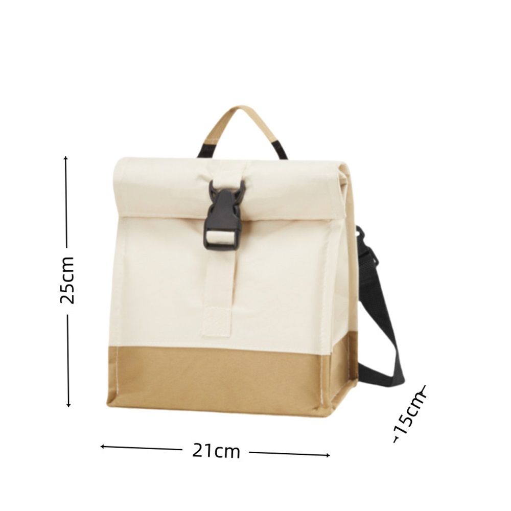 Insulated Lunch Bag Rolltop Lunch Box Medium Lunch Cooler Tote for Women, Girls, Teens and Adults (White) Kemu |Fashion Home Kitchen Beauty
