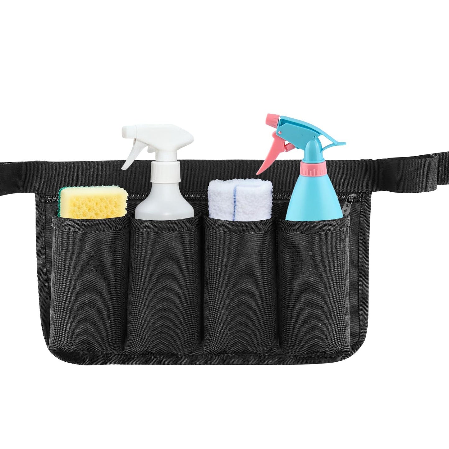Tool Pouch, Waist Tools Bag Belt, Bottle Holster, Heavy Duty Working Tool Apron for Janitorial, Custodial, Housekeeping, Cleaning