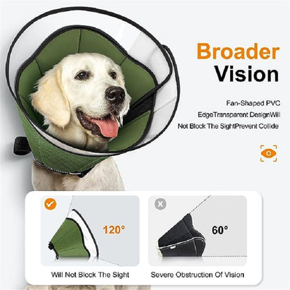 Soft Dog Cone Collar for Large Medium Dogs After Surgery, Adjustable Recovery Lightweight Collar for Dogs to Stop Licking (L) Kemu |Fashion Home Kitchen Beauty