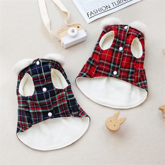 2 pack Plaid Dog Dresses Cute Bowtie Clothes Cotton Soft Outfit Dog Costume for Small Dogs Cat Apparel (S) Kemu |Fashion Home Kitchen Beauty