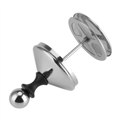 Milk Frother, Stainless Steel Manual Milk Foamer, Handheld Coffee Milk Frothing Pitchers, Manual Operated, with Double froth screen, for Cappuccino Coffee Latte Hot Chocolate (400ML) Kemu |Fashion Home Kitchen Beauty