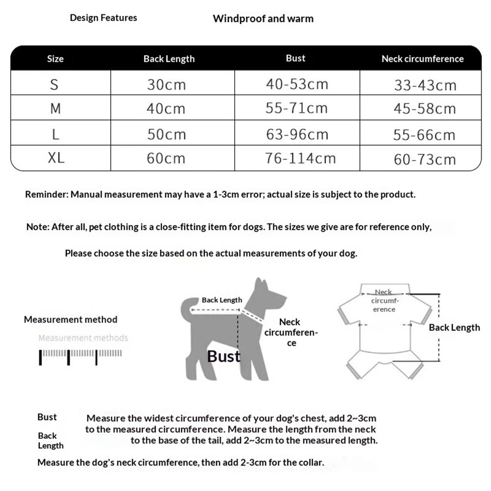 Firm polyester Dog Chore Coat, Insulated Weather Resistant Jacket for Cold and Windy Conditions, Large Kemu |Fashion Home Kitchen Beauty