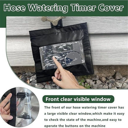Hose Watering Timer Cover, Heavy Duty 600D Anti-UV Cover for Sprinkler Timer, with Clear Front Window