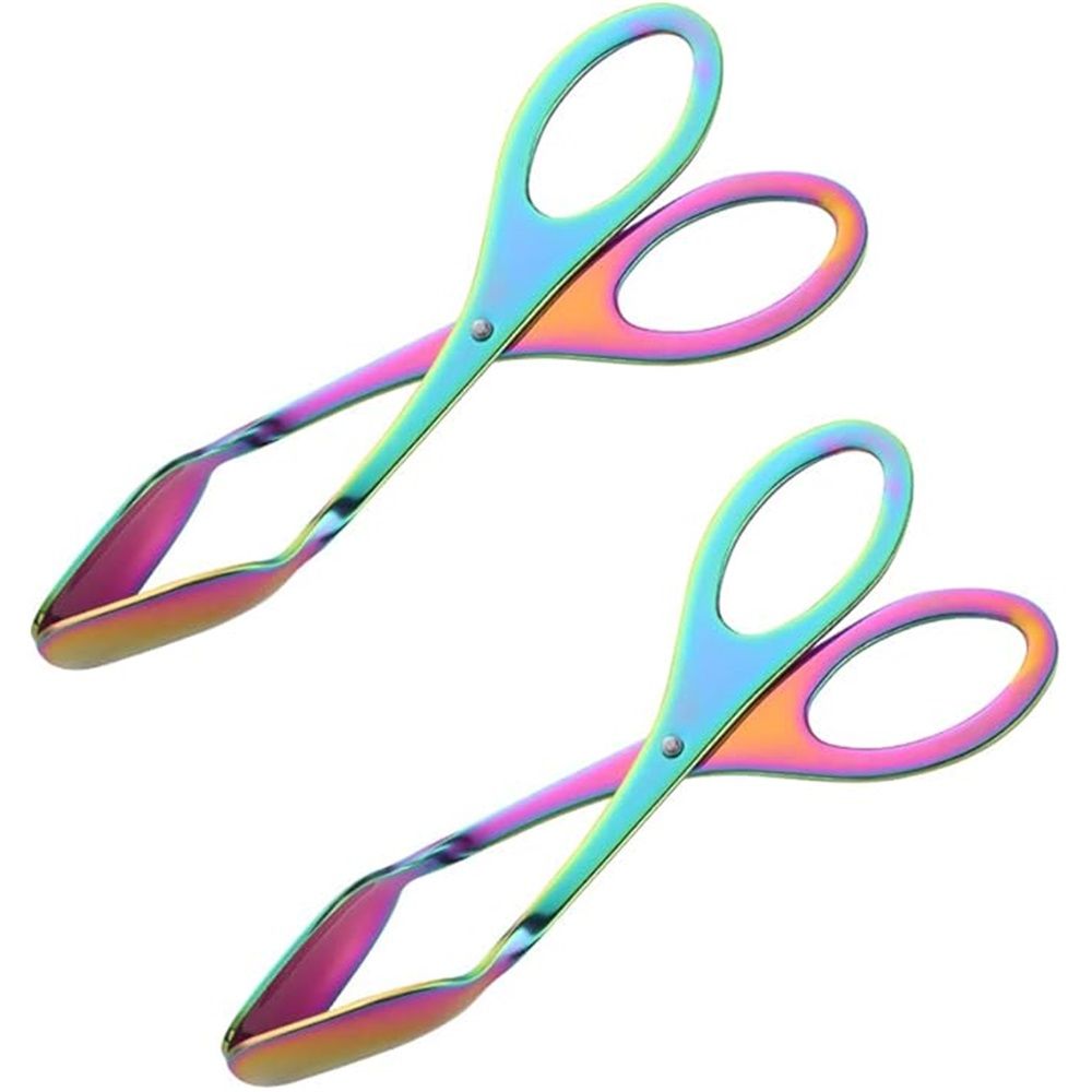 2 pack Bread Tongs, Stainless Steel Kitchen Serving Barbecue Tongs for BBQ Meat Appetizers Pastries Steak Cooking Tool Kemu |Fashion Home Kitchen Beauty