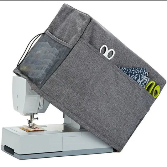 Sewing Machine Cover, Protective Cover with Storage Pocket, Sewing Machine Cover Dust Cover for Most Standard Sewing Machine etc (Grey,Only dust cover) Kemu |Fashion Home Kitchen Beauty