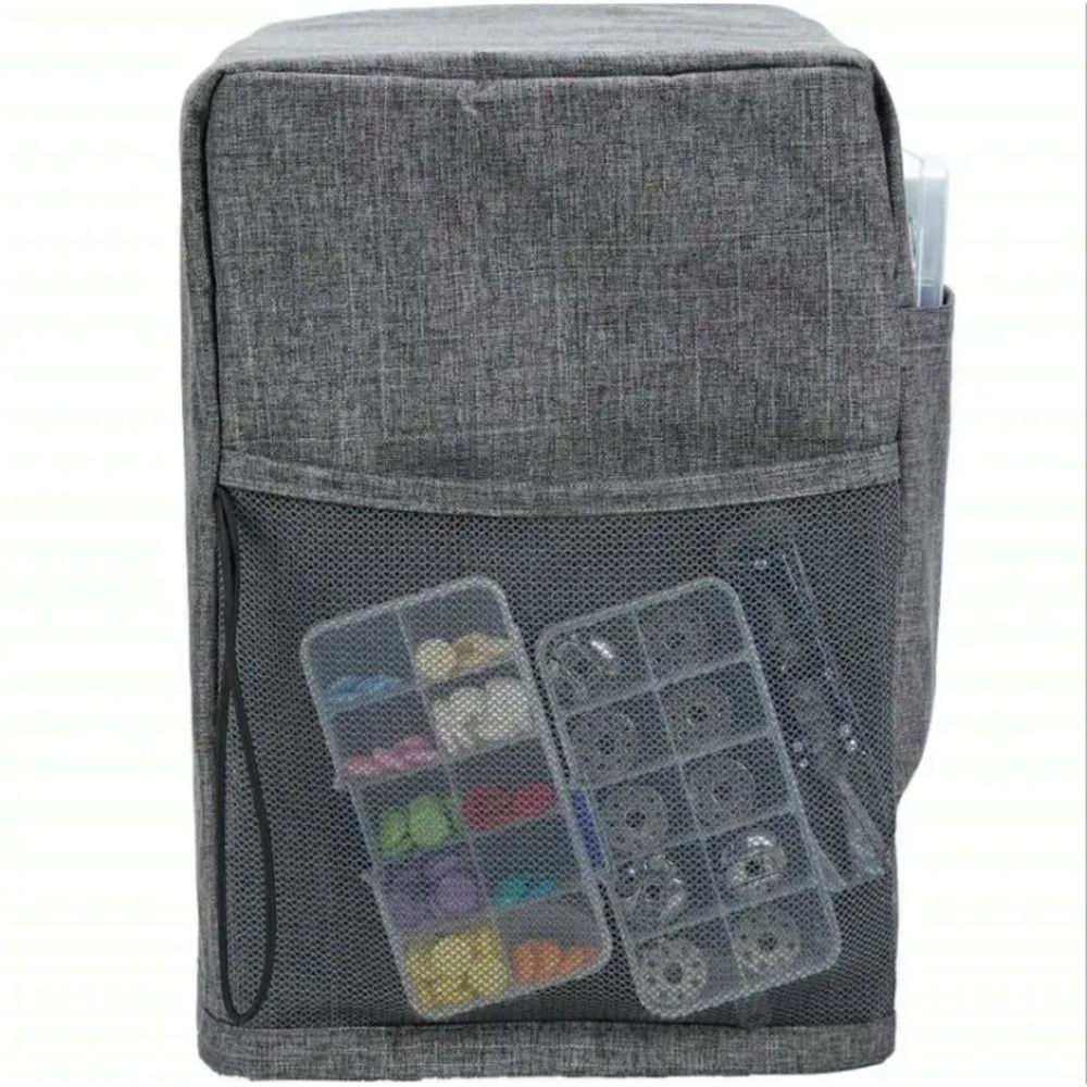 Sewing Machine Cover, Protective Cover with Storage Pocket, Sewing Machine Cover Dust Cover for Most Standard Sewing Machine etc (Grey,Only dust cover) Kemu |Fashion Home Kitchen Beauty