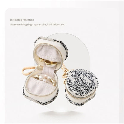 2 pack Jewelry Ring Holder Box with Keychain, Portable Gym Jewelry Storage Box Case, Small Travel Ring Earring Stud Necklace Storage Case（only boxs） Kemu |Fashion Home Kitchen Beauty