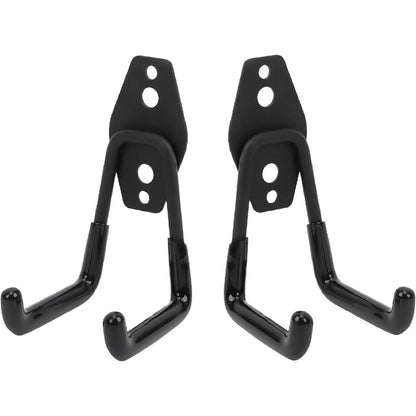 4 Pack Garage Storage Utility Hooks，Garage Garden Tool Organizer，stainless steel Wall Mount Hooks, Garden Small U Hooks (Black)