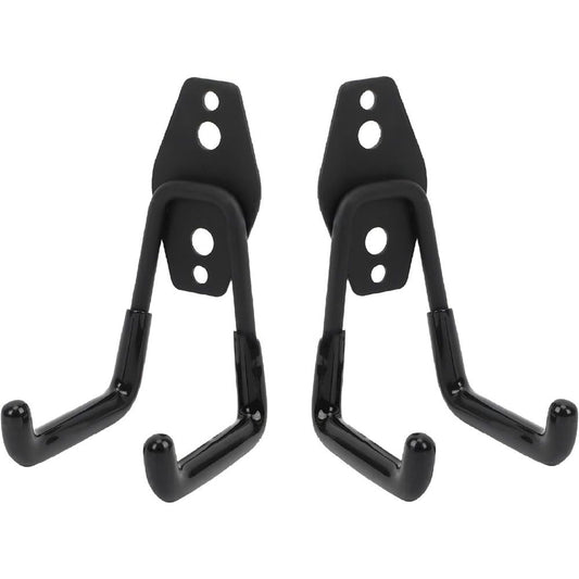 4 Pack Garage Storage Utility Hooks，Garage Garden Tool Organizer，stainless steel Wall Mount Hooks, Garden Small U Hooks (Black)