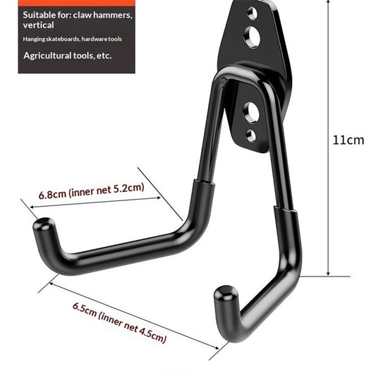 4 Pack Garage Storage Utility Hooks，Garage Garden Tool Organizer，stainless steel Wall Mount Hooks, Garden Small U Hooks (Black) Kemu |Fashion Home Kitchen Beauty